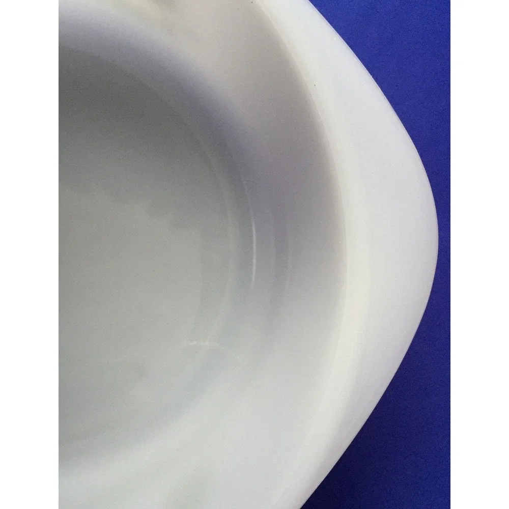 Glass Bake Casserole Dish Milk Glass White Green Daisy‎ Spring Blossom 1.5 QT